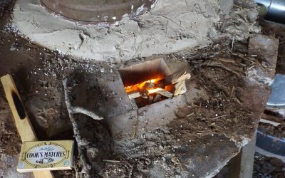 Lighting the rocket mass heater