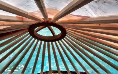 Building a pallet yurt