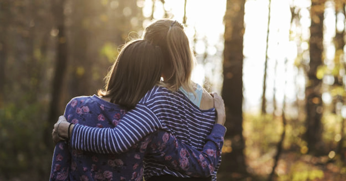 Couple in the birch woods